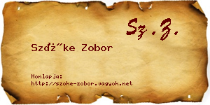 Szőke Zobor névjegykártya